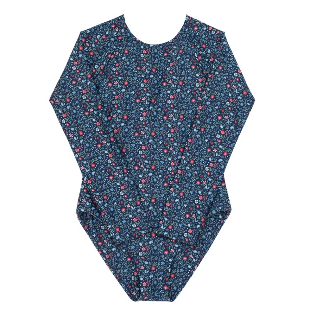 minnow women's midnight vineyard rashguard one piece, size M